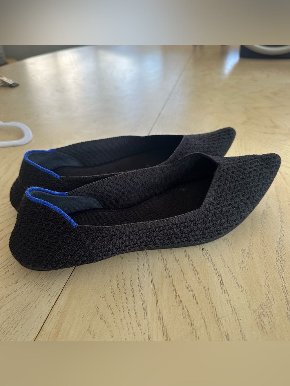 Rothy's The Point flats black Honeycomb knit Size US 9.5